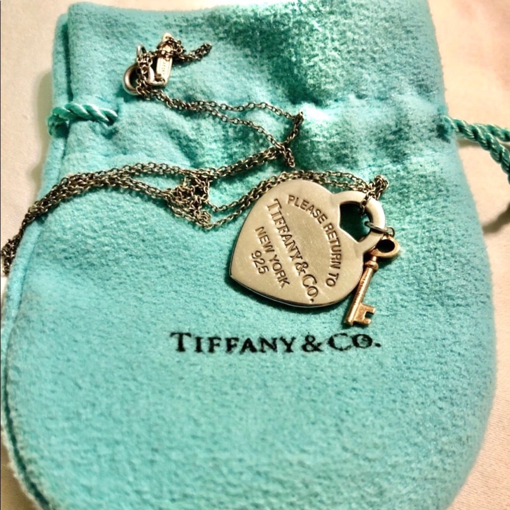 Tiffany & co Key and heart necklace